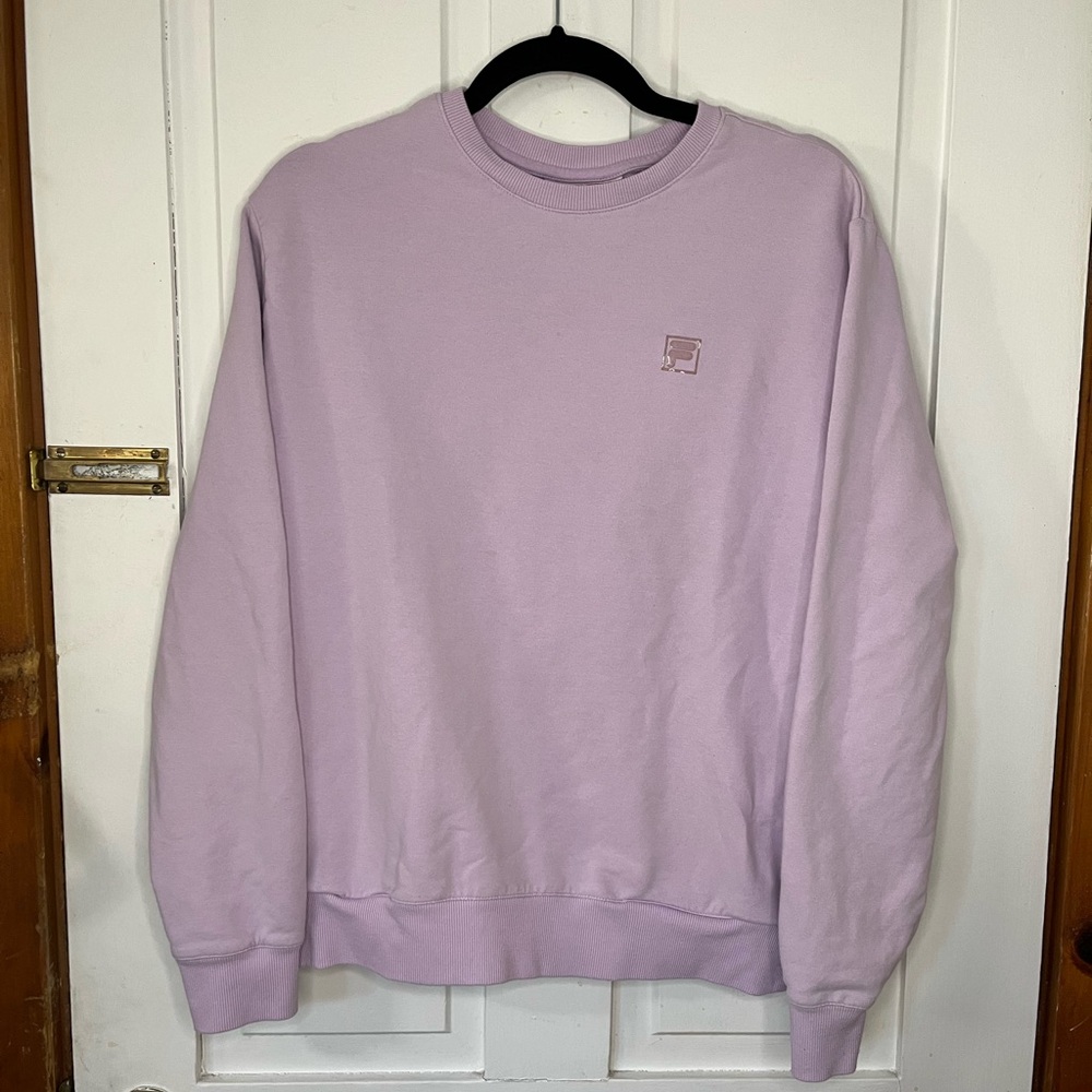 FILA Lavender Crewneck Size L Long Sleeve Pocket Stretch